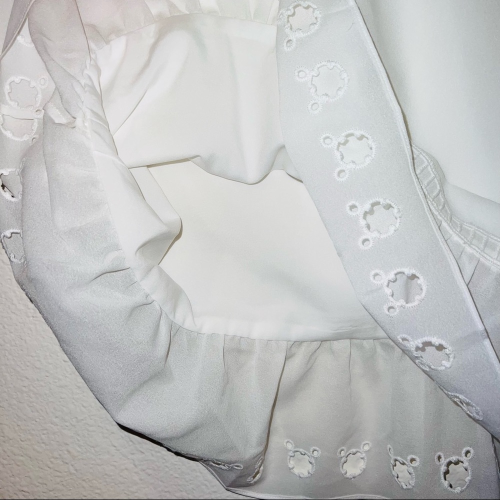 NWT Ted Baker | Fellie Broderie Pleated Frill Eyelet Blouse XS 0-2 - Picture 7 of 16